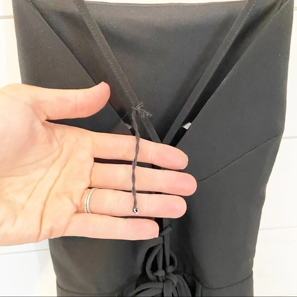 Leith | Black Strappy Little Black Cocktail Dress
